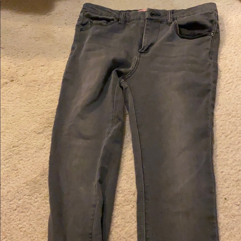 Washed black girls jeans